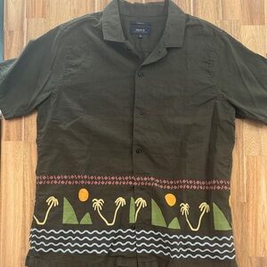 Roark Men's Green Short Sleeve Shirt